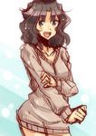  amagami bottomless naked_sweater sketch solo sweater tamago_(yotsumi_works) tanamachi_kaoru 