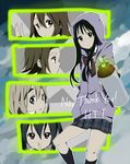  akiyama_mio bad_id bad_pixiv_id black_eyes black_hair blonde_hair blue_eyes brown_eyes brown_hair hirasawa_yui hood hoodie k-on! kotobuki_tsumugi long_hair meno multiple_girls nakano_azusa necktie no_thank_you! plaid plaid_skirt short_hair skirt sleeves_pushed_up spot_color spray_can tainaka_ritsu 