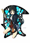  akiyama_mio bad_id bad_pixiv_id bass_guitar black_hair blazer hajime_(hajime-ill-1st) hime_cut instrument jacket k-on! kneehighs long_hair purple_eyes school_uniform skirt socks solo 