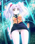  blue_hair cameltoe ebi_tendon highres hoshino_ruri kidou_senkan_nadesico legs long_hair necktie panties pencil_skirt skirt solo twintails underwear yellow_eyes 