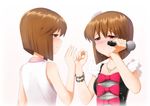  blush bob_cut dual_persona hagiwara_yukiho idolmaster idolmaster_(classic) multiple_girls sugar_(sugarless) tears 