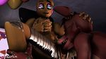  3d_(artwork) animatronic anthro bexstinsfm breasts canine chica_(fnaf) crossgender digital_media_(artwork) duo female female/female five_nights_at_freddy&#039;s fox foxy_(fnaf) hair hi_res licking machine mammal nipples nude open_mouth pussy pussy_juice robot sex smile source_filmmaker tongue tongue_out vaginal video_games 