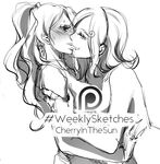  2girls charlotte_pudding kiss multiple_girls one_piece vinsmoke_reiju yuri 