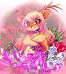  2018 anthro blush brown_eyes brown_fur cervine cute deer devil_turtle_(artist) female flower fur hair invalid_tag mammal plant 