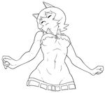  2018 5_fingers anime anthro breasts bunnox cartoon_network cat clothing digital_media_(artwork) eyes_closed feline female hair low-angle_view mammal mature_female midriff mother navel nicole_watterson parent perspective pose short_hair simple_background skirt solo standing the_amazing_world_of_gumball under_boob white_background 