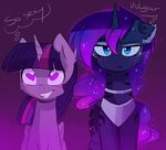 &lt;3 &lt;3_eyes blue_eyes blue_fur duo english_text equine eyelashes feathered_wings feathers female feral friendship_is_magic fur hair horn magnaluna mammal my_little_pony nude princess_luna_(mlp) purple_fur purple_hair text twilight_sparkle_(mlp) winged_unicorn wings 
