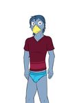  avian bird blue_underwear bluebird fuze josh_oliver male maroon_shirt 