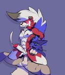  abs anal anal_penetration anthro anus balls black_nose canine cum cum_while_penetrated cumshot duo ejaculation erection fangs floatiesoda hands-free hi_res humanoid_penis lycanroc lying male male/male male_penetrating mammal midday_lycanroc midnight_lycanroc muscular nintendo nipples on_back open_mouth orgasm pecs penetration penis pok&eacute;mon pok&eacute;mon_(species) sex shadow simple_background teeth tongue tongue_out video_games 