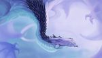  ambiguous_gender blue_eyes demortum digital_media_(artwork) dragon membranous_wings scales solo wings 