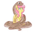  blue_eyes duo equine female fluffyxai fluttershy_(mlp) friendship_is_magic hair hi_res mammal my_little_pony pegasus pink_hair reptile scalie smile snake wings 