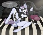  &lt;3 2018 anthro anthrofied areola balls bed bottomless breasts clothed clothing cosplay cum dialogue dickgirl english_text equine friendship_is_magic goth inky_rose_(mlp) intersex jack_skellington jrvanesbroek mammal my_little_pony nipples pegasus penis pussy skinny spread_legs spreading text wings 