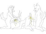  beel bottomless canine cervine clothed clothing deer edwardo_marricson geel group group_sex jaycob(artist) male male/male mammal sex threesome urine watersports wolf 