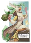  2018 anthro areola avian beak bird breasts captain_celaeno_(mlp) dialogue female looking_at_viewer loupgarou my_little_pony my_little_pony_the_movie nipples parrot pussy solo text traditional_media_(artwork) 