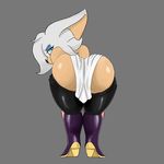  anthro bat bent_over big_butt butt clothed clothing digital_media_(artwork) eyelashes female hair looking_back mammal nukenugget rouge_the_bat simple_background solo sonic_(series) 