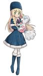  :d alolan_form alolan_vulpix alternate_costume bangs blonde_hair blue_capelet blue_dress blue_eyes blue_footwear blue_hat blush boots braid buttons capelet commentary dress expressionless floating_hair full_body fur-trimmed_boots fur-trimmed_dress fur-trimmed_sleeves fur_hat fur_trim green_eyes hat holding knee_boots lillie_(pokemon) long_hair long_sleeves looking_at_viewer meis_(terameisu) mittens neck_ribbon open_mouth parted_lips pink_mittens pink_ribbon pokemon pokemon_(anime) pokemon_(creature) pokemon_sm_(anime) ribbon short_dress sidelocks simple_background smile standing straight_hair tareme thighhighs twin_braids white_background white_legwear 
