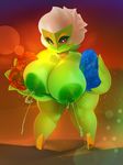  big_breasts breasts eyelashes female flora_fauna hi_res huge_breasts humanoid lactating nintendo nipples not_furry nude plant plantpenetrator pok&eacute;mon pok&eacute;mon_(species) pok&eacute;morph red_eyes roserade short_stack solo video_games 