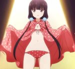  1girl bikini blend_s cape long_hair maroon_hair sakuranomiya_maika screencap violet_eyes 