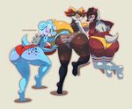  2017 anthro big_breasts big_butt black_hair blue_hair bra braixen breasts brown_hair butt camel_toe canine clothing digital_media_(artwork) eyewear female fur glasses green_eyes group hair hand_on_butt lapras legwear lycanroc mammal marissa_(aj_the_flygon) marley_(aj_the_flygon) midnight_lycanroc multicolored_hair nintendo orange-peel panties pok&eacute;mon pok&eacute;mon_(species) purple_hair rear_view red_eyes red_fur seductive shirt signature simple_background socks stick tongue tongue_out two_tone_hair underwear undressing velene_(aj_the_flygon) video_games voluptuous wide_hips yellow_fur 