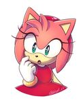  amy_rose anthro black_nose blient_64 bracelet clothing female gloves green_eyes hair hairband hedgehog jewelry mammal open_mouth pink_hair short_hair signature sonic_(series) video_games 