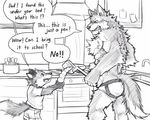  2017 absurd_res anthro biceps canine child clothing comic dad_and_son digital_media_(artwork) dog fox fur hi_res husky kemono male mammal muscular simple_background tupidwithouts young 