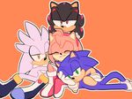  amy_rose anthro black_nose boots clothing english_text eyes_closed female footwear gloves green_eyes group hair hairband half-closed_eyes hedgehog hi_res male mammal mangaanonymous pink_hair red_eyes shadow_the_hedgehog short_hair silver_the_hedgehog smile sonic_(series) sonic_the_hedgehog text video_games yellow_eyes 
