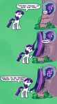  2018 comic cutie_mark dialogue duo english_text equine female feral friendship_is_magic green_background hair horn lilfunkman long_hair mammal my_little_pony rarity_(mlp) simple_background text twilight_sparkle_(mlp) unicorn 