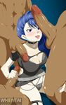  blue_hair blush fairy_tail handjob juvia_lockser tongue_out 