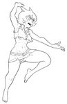  2018 5_fingers 5_toes anime barefoot breasts bunnox cartoon_network cat clothed clothing combat_pose digital_media_(artwork) fangs feline female hair mammal mature_female midriff miniskirt monochrome mother navel nicole_watterson open_mouth panties panty_shot parent pose raised_arm raised_leg short_hair simple_background skimpy skirt slit_pupils solo the_amazing_world_of_gumball toes underwear white_background wide_eyed 