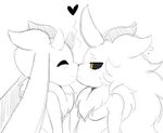  &lt;3 2018 absurd_res alien black_sclera cute duo eyes_closed fur girly hi_res horn humanoid kissing long_ears male male/male neck_fur neck_tuft null_(sssonic2) slightly_chubby smile sssonic2 tuft void_(sssonic2) 