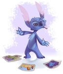  2016 4_fingers aladdin alien beast_(disney) beauty_and_the_beast black_eyes blue_claws blue_fur blue_nose cheek_tuft chest_tuft claws disney drawing experiment_(species) fur genie_(aladdin) green-nightingale head_tuft judy_hopps lilo_and_stitch nick_wilde notched_ear pumbaa scanlines simba simple_background solo standing stitch the_lion_king tongue tongue_out tuft white_background zootopia 