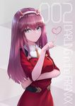  baishang_canzhuo darling_in_the_franxx horns uniform zero_two_(darling_in_the_franxx) 