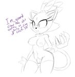  2016 anthro areola big_breasts blaze_the_cat breasts cat claws english_text erect_nipples feline female hi_res innie jaynatorburudragon mammal monochrome nipples nude pubes pussy solo sonic_(series) text 