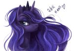  &lt;3 blue_eyes blue_hair crown equine female friendship_is_magic hair horn maaronn mammal my_little_pony portrait princess_luna_(mlp) solo sparkles unicorn 