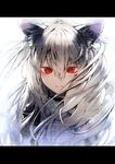  @_@ animal_ear_fluff animal_ears commentary_request highres long_hair looking_at_viewer nishiide_kengorou nora_cat nora_cat_channel red_eyes silver_hair smile solo virtual_youtuber 