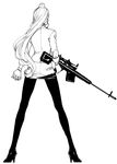  bad_id bad_pixiv_id banned_artist choker commentary_request fate/grand_order fate_(series) formal gloves greyscale gun hat high_heels koyanskaya long_hair looking_away monochrome pantyhose ribbon_choker rifle s_tanly skirt sleeve_cuffs sniper_rifle solo suit very_long_hair weapon 