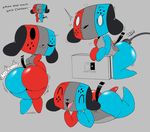  &lt;3 2018 3_fingers 3_toes :3 ambiguous_penetration animate_inanimate anthro beady_eyes big_butt black_nose butt canine colored digital_media_(artwork) dog english_text eyelashes eyes_closed fangs female floppy_ears happy kneeling looking_at_viewer looking_back lying mammal multiple_scenes nintendo nintendo_switch on_front one_eye_closed open_mouth paws penetration pose purple_yoshi_draws rear_view seductive short_stack smile solo species: standing switch_dog text thick_thighs toes usb vandarte video_games wide_hips wink 