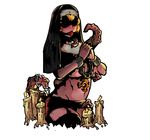 ball_gag candle chain clothed clothing darkest_dungeon female gag happening18 human human_only jewelry mammal not_furry nun partially_clothed solo tentacles 