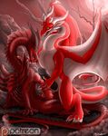  big_penis big_red claws dragon eradragon erection feral frottage horn male male/male penis scales scalie sex western_dragon wings yami_griffin 