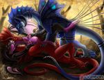  aellynh big_red breasts claws deep_blue dragon erection female group group_sex licking male male/female male/male penis saliva scalie sex threesome tongue tongue_out western_dragon wings yami_griffin 