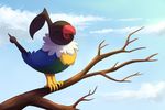  chatot cloud nintendo piercing pok&eacute;mon pok&eacute;mon_(species) singing sky snuddi video_games 