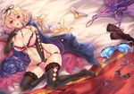  :d absurdres awakening_(sennen_sensou_aigis) bangs between_breasts black_cape black_legwear blonde_hair blue_bra blue_ribbon blush bow bow_panties bra breasts brown_legwear cape cerberus cleavage clothed_masturbation clothes_removed collar collarbone eyebrows eyebrows_visible_through_hair finger_to_mouth fingering frilled_bra frilled_panties frills from_above gradient gradient_hair groin hair_between_eyes hair_ribbon hand_in_panties hand_up highres index_finger_raised lace lace_bra lace_panties large_breasts lingerie looking_at_viewer lying makirin masturbation midriff moltena_(sennen_sensou_aigis) multicolored_hair navel nipple_slip nipples on_back open_mouth panties panty_pull pink_bra pink_panties pussy_juice red_bow red_collar red_eyes red_neckwear ribbon sennen_sensou_aigis short_hair side-tie_panties smile solo source_request spiked_collar spikes string_panties sweat teeth thighhighs thong underwear underwear_only wet wet_clothes wet_panties yellow_bra yellow_panties 