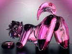  &lt;3 2017 abstract_background anthro bdsm bitchsuit bondage bound bowl canine clothed clothing croft digital_drawing_(artwork) digital_media_(artwork) dog food_bowl husky looking_at_viewer looking_back male mammal mekyro muzzle_(object) muzzled petplay pink_nose puppyplay roleplay rubber shiny simple_background solo tongue tongue_out 
