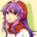  commentary_request curly_hair dragon_quest dragon_quest_ii dress hood long_hair princess_of_moonbrook purple_hair solo touno_ako white_dress white_robe 