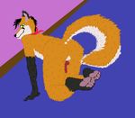  2018 anthro butt canine cuprit fox fur hair inside invalid_background knot male mammal nude pawpads paws penis presenting simpel solo tankii viewer 