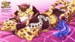  2018 anthro bed blush clothing feline leopard likulau looking_at_viwer lying male mammal nekojishi on_bed solo 
