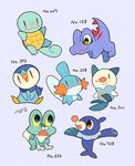  ambiguous_gender amphibian auko avian beak bird blue_belly blue_body blue_eyes blue_feathers blue_fur blue_scales feathers feral froakie frog fur green_body green_eyes grey_background group happy invalid_color lying mammal marine markings mudkip nintendo on_back on_hind_legs orange_beak oshawott pinniped piplup pok&eacute;mon pok&eacute;mon_(species) popplio red_eyes red_markings reptile scales scalie sharp_teeth simple_background sitting smile squirtle standing teeth totodile turtle turtle_shell video_games white_fur wings yellow_belly 