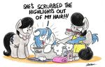  2018 bathing bobthedalek dialogue english_text equine friendship_is_magic horn horse mammal my_little_pony octavia_(mlp) pony text unicorn vinyl_scratch_(mlp) 