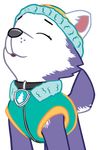  2018 canine clothing colar cub cute dog everest_(paw_patrol) female fur howl husky mammal mrchaosthecunningwolf_(artist) paw_patrol paws vector young 