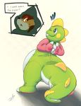  ! ... 2017 3_fingers ? absurd_res anthro belly big_belly big_tail brown_fur brown_hair bub bubble_bobble bubble_dragon clothed clothing costume dialogue digital_drawing_(artwork) digital_media_(artwork) dinosaur dragon english_text fur furry_character_wearing_fursuit fursuit hair hi_res kangaroo long_tail male mammal marsupial multicolored_fur open_mouth scalie simple_background smile solo standing stormdragonblue taito tan_fur text trapped zipper 