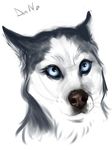  2018 canine danawolfin dog female husky looking_at_viewer mammal simple_background solo 